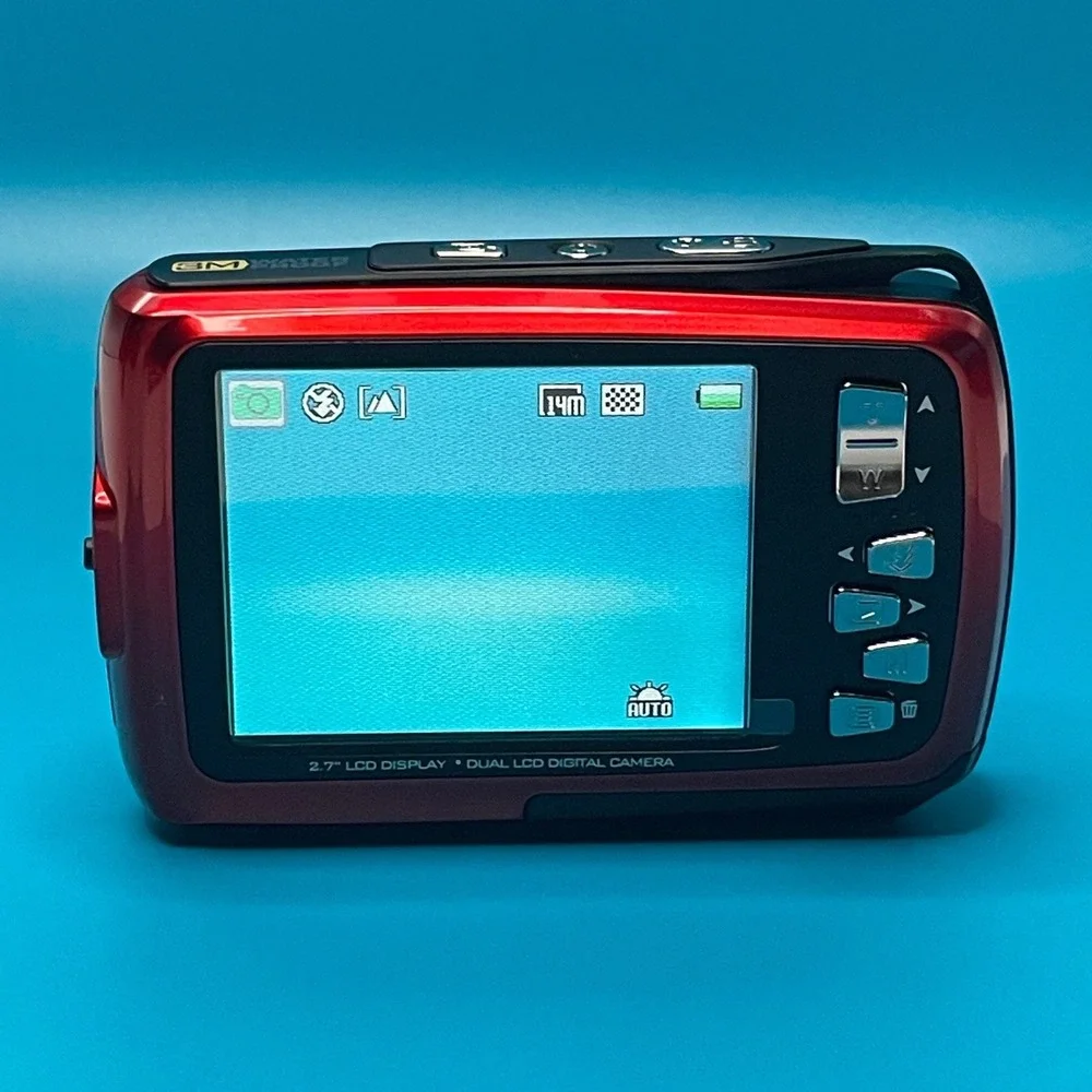Polaroid iF045 Dual LCD Digital Camera 14MP Waterproof Red Selfie Screen Y2K